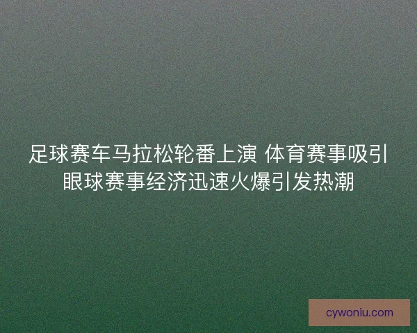 足球赛车马拉松轮番上演 体育赛事吸引眼球赛事经济迅速火爆引发热潮